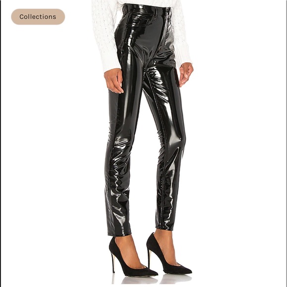 NWT rag & bone Super High Waist Skinny Vinyl Pants - Picture 15 of 16